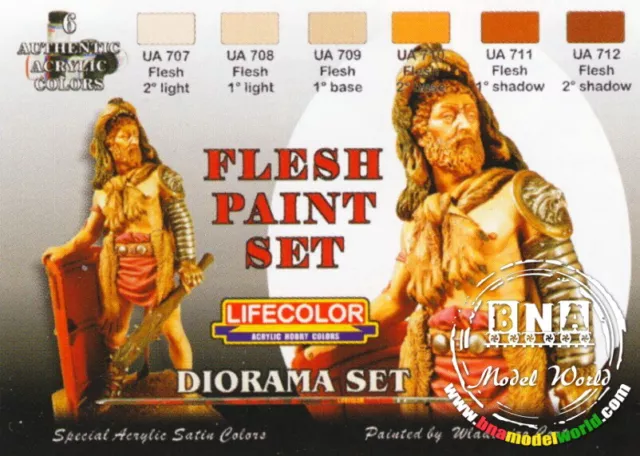 LifeColor Acrylic Colour Set - Flesh Paint (22ml x 6) CS13