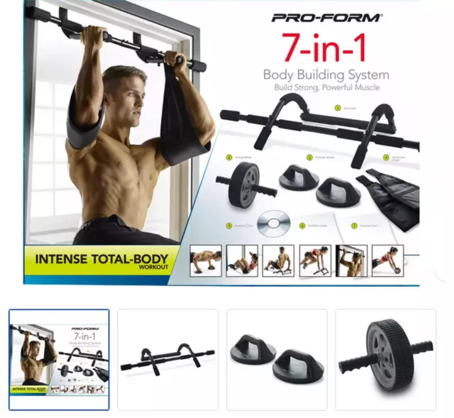 ProForm 7in1 Body Toming Home Gym Intense Fitness Workout Weight Pull Push