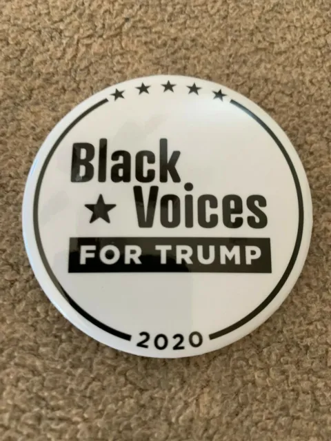 2020 Donald Trump ☆Official☆ Black Voices For Trump ☆Authentic☆ Pin Back Button