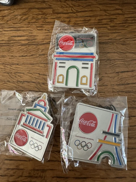 Lot De 5 Canettes Coca Cola Collector JO Paris 2024 - Édition Limitée Vides