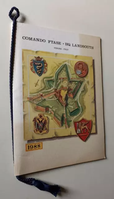 B378 Calendario Comando Ftase Hq Landsouth Verona 1988 Con Cordoncino