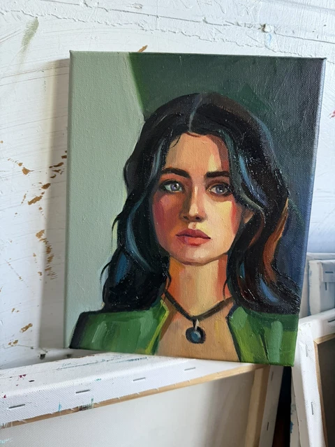 EMERALD WOMEN PAINTING $28.42 - PicClick CA