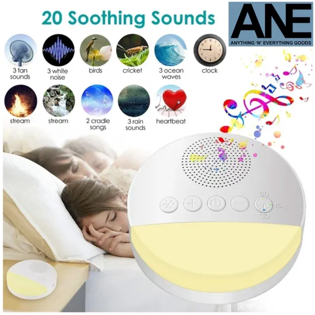 Mini White Noise Therapy Sound Sleep Soothing Relax Machine Nature Sounds Sleep