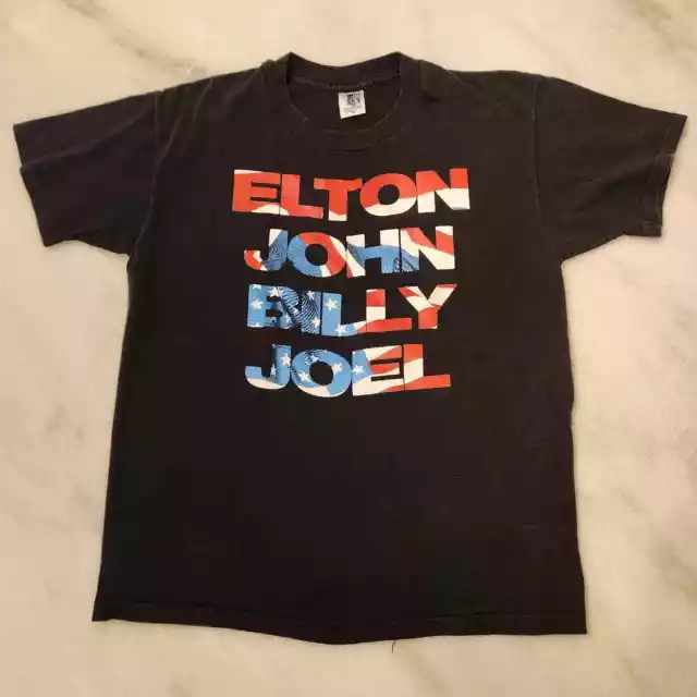 Vintage 1994 Elton John Billy Joel "Face to Face" tour Black T-Shirt  XL