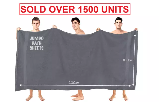 Extra Large Jumbo Bath Sheet Pure Egyptian Cotton Big Towels Super Soft XL Towel