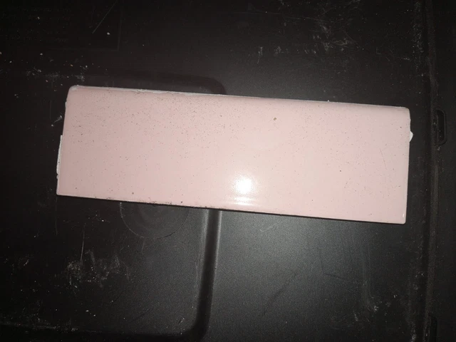 Antique Pink Bathroom Bullnose Tiles made in japan 1960s retro reclaimed (1)
