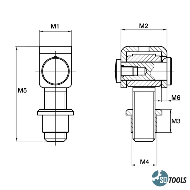 Torband M16 M18 M20 M24 einstellbar Torangel Scharnier Torscharnier teilverzinkt 2