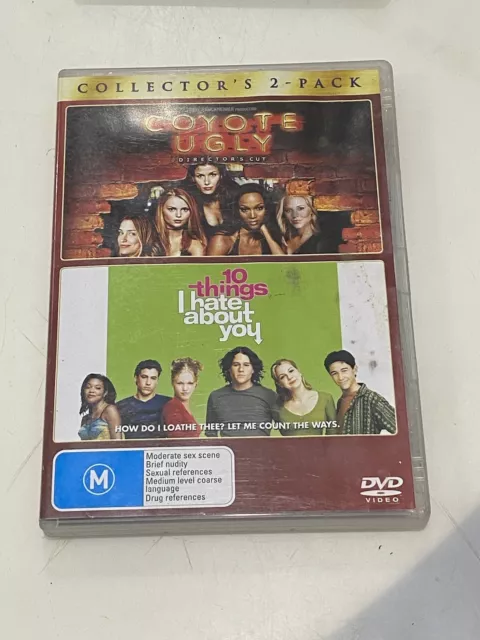 2 Pack DVD - Coyote Ugly - 10 Things I Hate About You - Free Postage - Used