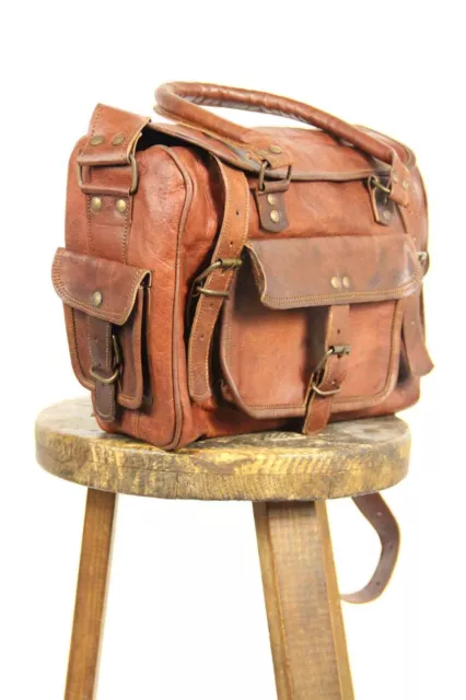 14 " Femme Cuir Fourre-Tout Sac à Main Messager Bandoulière Cartable