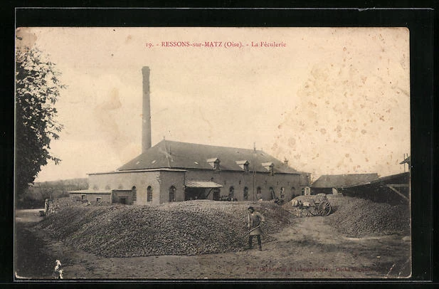 CPA Ressons-sur-Matz, La Féculerie