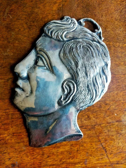 ex voto grazia ricevuta virile foglia  argento -ex voto grace received virile si