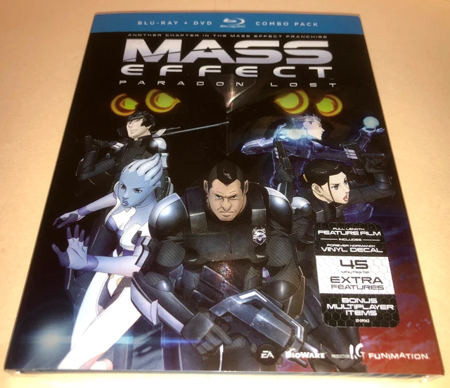 Mass Effect Paragon Lost blu-ray dvd w slipcover & forever normandy vinyl decal