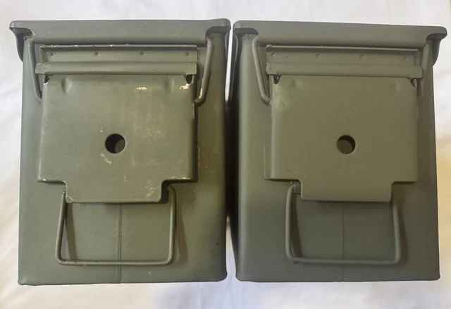 thumbnail image 2 of 2 Authentic US Military Ammo Cans – .50 CAL 5.56mm M2A1 Metal Storage Boxes 2 of 6
