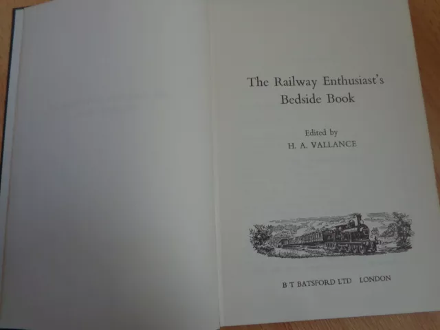 Railway -   The Railway Enthusiasts Bedside Book - Vallance