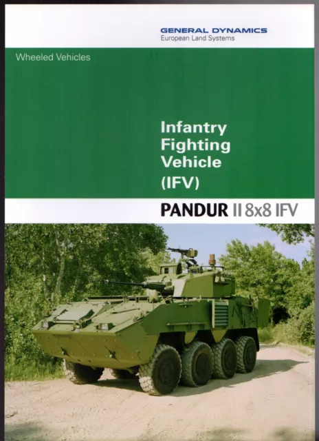 General Dynamics Pandur II 8x8 IFV 2009-10 UK Market Single Sheet Brochure