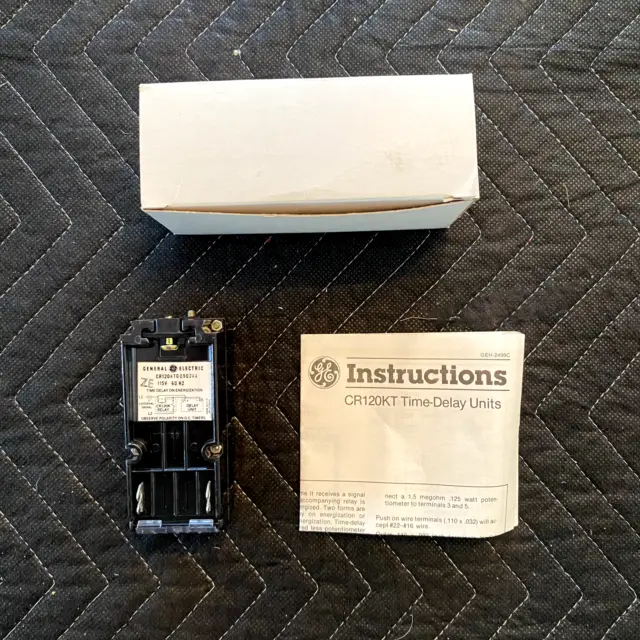 General Electric CR120KT00902AA HI FI Time Delay Relay New