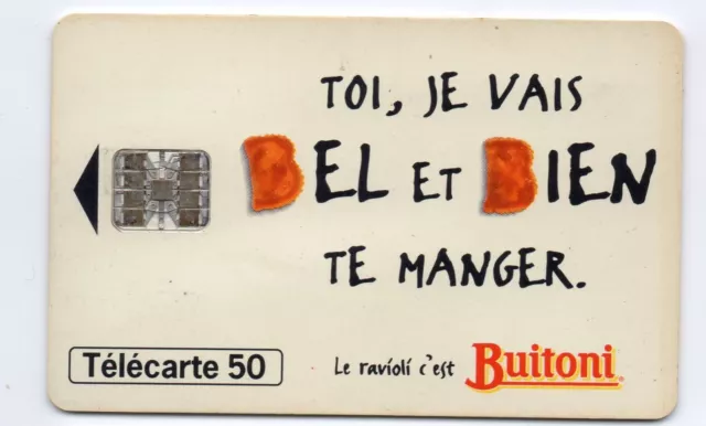 Telecarte (Carte Telephonique) 1995 - Buitoni Raviolis - F577 - Tbe