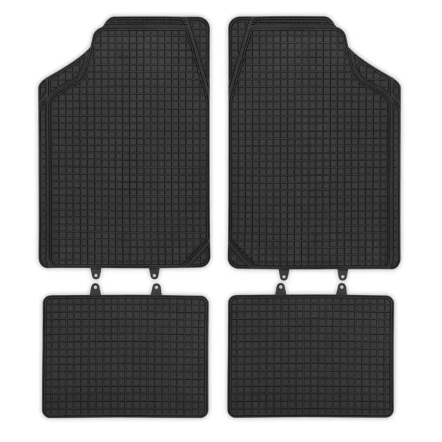 Universal Alfombras de Auto Coche Alfombra Montecarlo PVC 4-teilig Negro