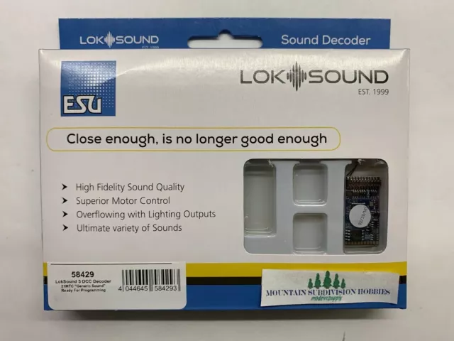 ESU 58429 LokSound 5 DCC 21 pin Sound Decoder V5  MODELRRSUPPLY  $5 Coupon Offer