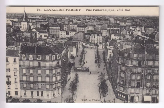 Cpa Levallois Perret 92 - Panoramic View East Coast Tramway Building 1920 ~C09
