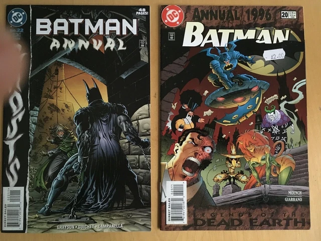BATMAN ANNUALS :BUNDLE of 5 issues: 13 (1989); 15 (1991); 17 (1993); 20 ...