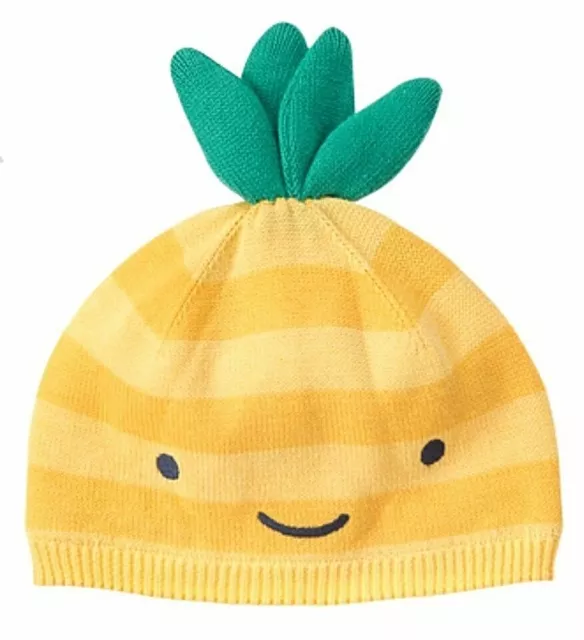 4Z NWT 3-6M Gymboree PINEAPPLE Treat Sweater Beanie Hat Newborn Essentials