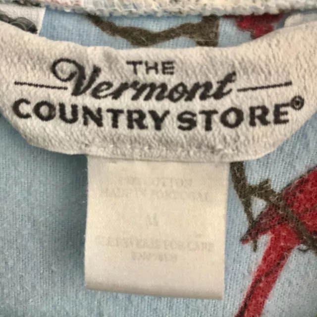 VERMONT COUNTRY STORE Flannel Bath Robe Womens Medium Blue Red ...