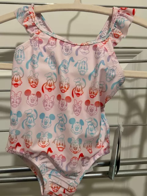 Disney Parks Store Baby Girl Pink Disney Character Swimsuit 0/3 Months