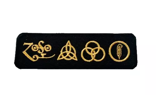 LED ZEPPELIN Patch Zoso Led Zeppelin IV Four Symbols Runes Embroidered Iron/sew