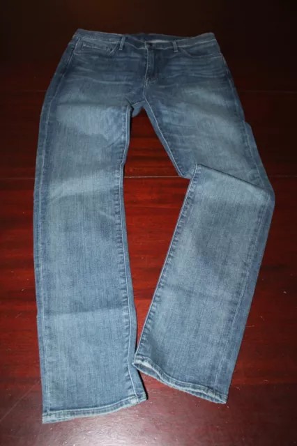 mens joe's the asher slim straight kinetic jeans 33x34 nwt $188 med faded