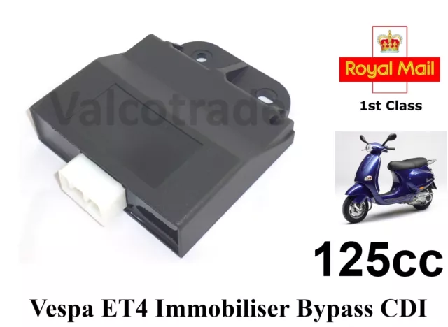 Immobiliser Chip Key Bypass CDI fits Vespa Piaggio ET4 125 125cc LEADER ACI603