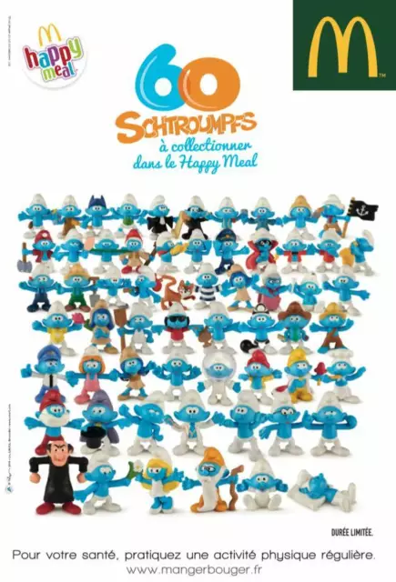 Figurines Schtroumpfs Mc Donald's 2018, mcdo, smurf, schlumpf, puffi, mac do