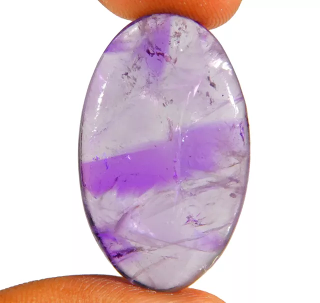 33.Ct Natural Design Trapiche Amethyst Lace Oval Cabochon Healing Gemstone Lz115