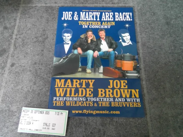 Joe Brown and Marty Wilde Together Again In Concert tour programme UK tour 2005