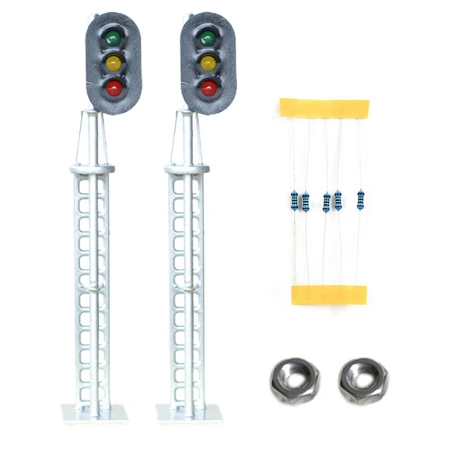 Lot De 2 Signaux Lumineux JEP – Feux De Train En Métal – OCCASION France