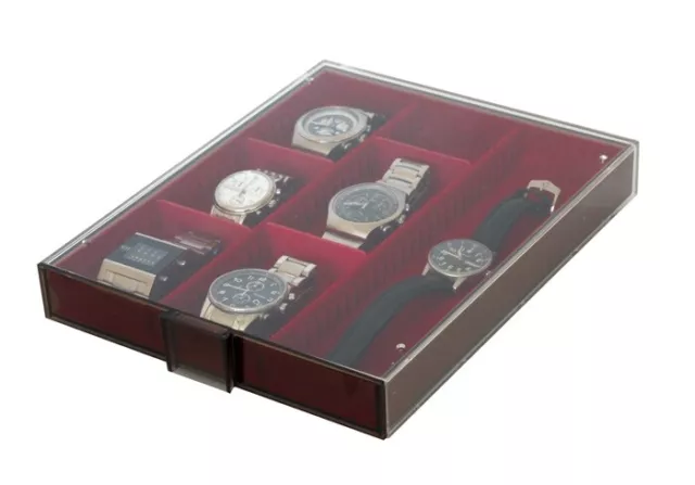 Lindner 2403 Boîte de Montre Standard Rouge Clair Pour Bracelet Montre Unisexe