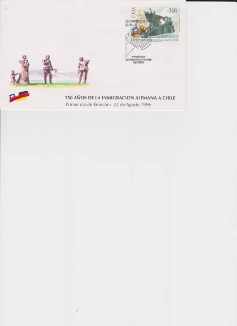 Chile 150 Jahre deutsche Immigration 300$ FDC