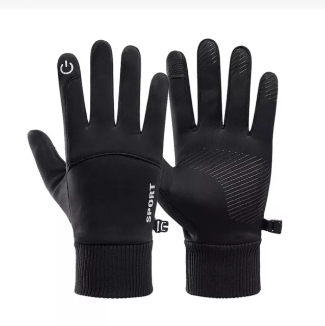 Gants étanches noirs pour écran tactile de taille S/M - Chaud, Sport, Vélo, Ski 2