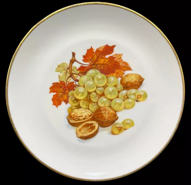 Vintage Bareuther Waldsassen Salad Plate Fruit Autumn Harvest Bavaria Germany