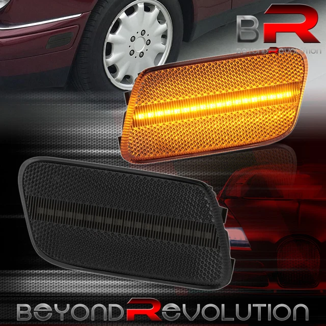 For 1996-2003 Benz W210 E-Class LED Sidemarker Lamp Signal Reflector Light Smoke