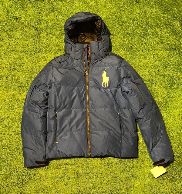 POLO RALPH LAUREN Big Pony Small Royal Blue Down Hooded Puffer Jacket