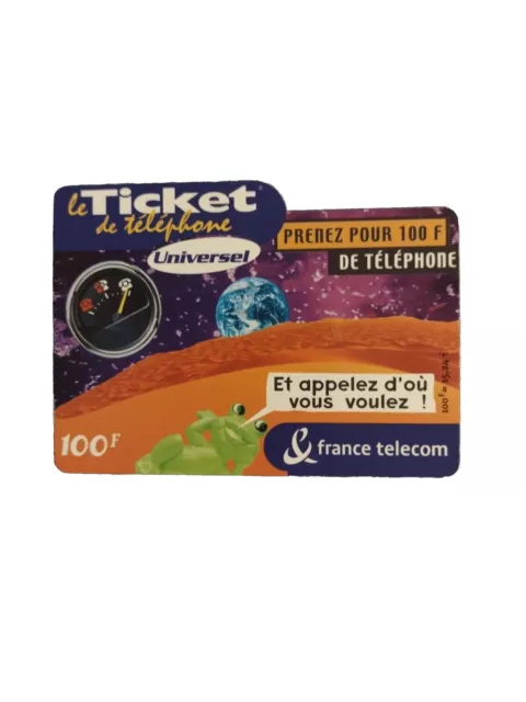 Le ticket de telephone Universel  100F     France Telecom  2003