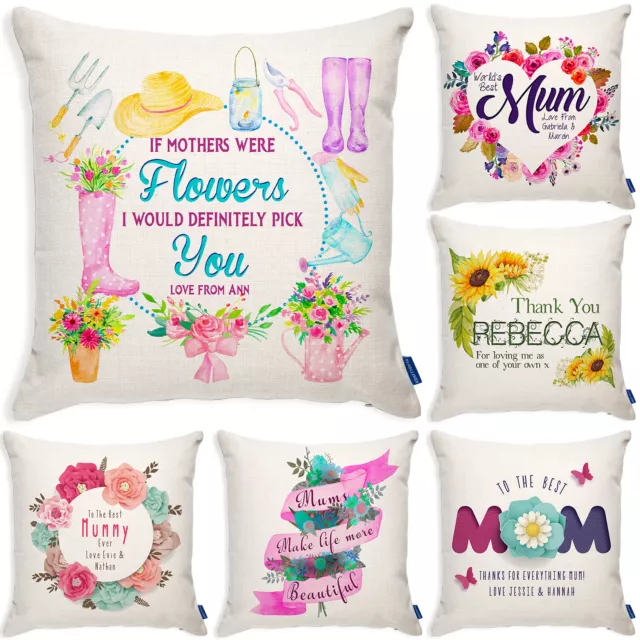 Personalised Mum Cushion Cover Mother Mom Gift Birthday Grandma Pillow from Kids