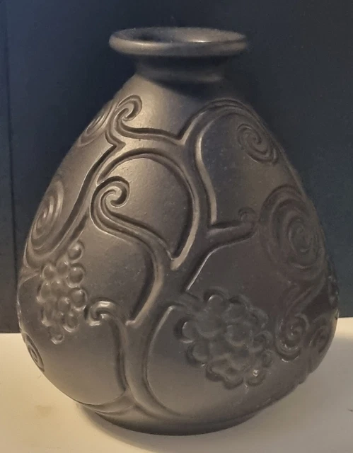 Ancien Et Rare Vase Piriforme En Grès Mougin Nancy G. Ventrillon - Art Deco