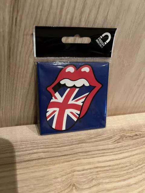 Rolling Stones Union Jack Flag Tongue steel fridge magnet 75mm x 75mm