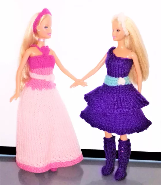 KNITTING PATTERN 217: Barbie, 11 to 12" doll, Princess and the Popstar outfits