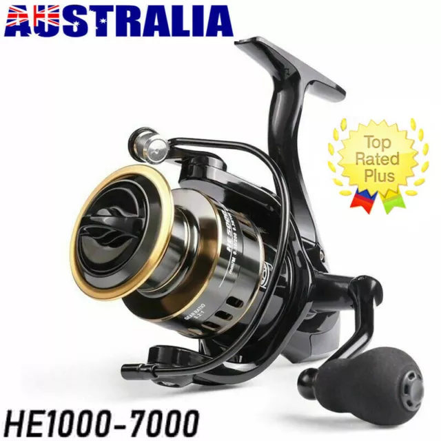 NEW FISHING REEL HE1000-7000 Max Drag 10kg High Speed Metal Spool Spinning  Reel $19.99 - PicClick AU