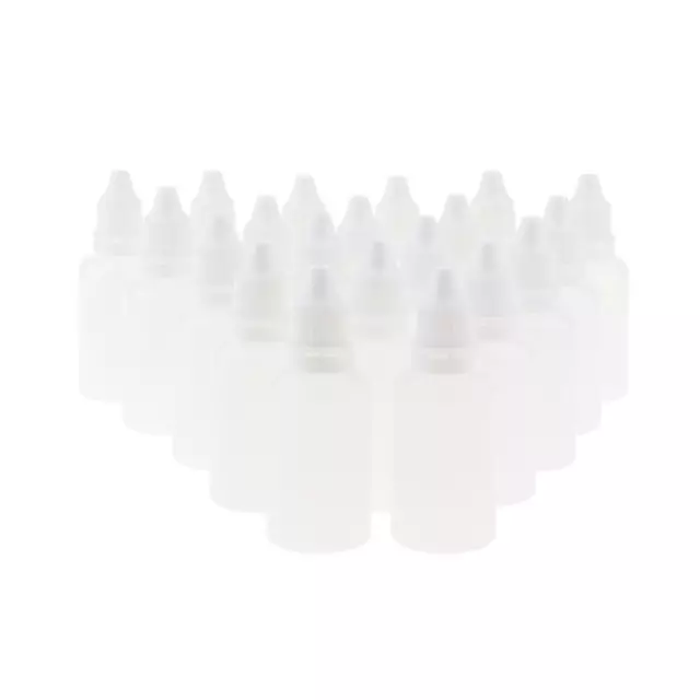 20pcs 30ml flacons compte-gouttes en plastique vider liquide flacons de pression 3