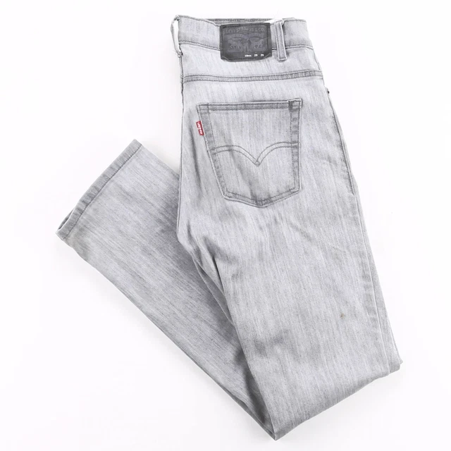 Jeans Vintage LEVI'S 511 Grigi da Uomo Denim Slim Diritti Ragazzo W29 L29