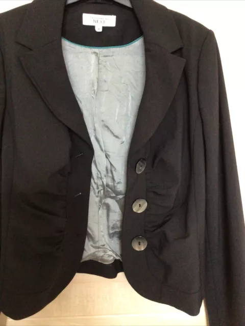 Next Tailored Black  Short Jacket Size 10